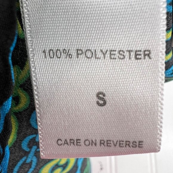 New York & Company Sleeveless Chain Print Blouse With Ruffle Neck Women's Small - Picture 7 of 8